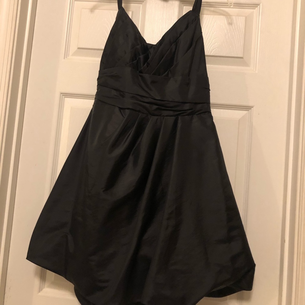 Black David’s bridal short bridesmaids dress